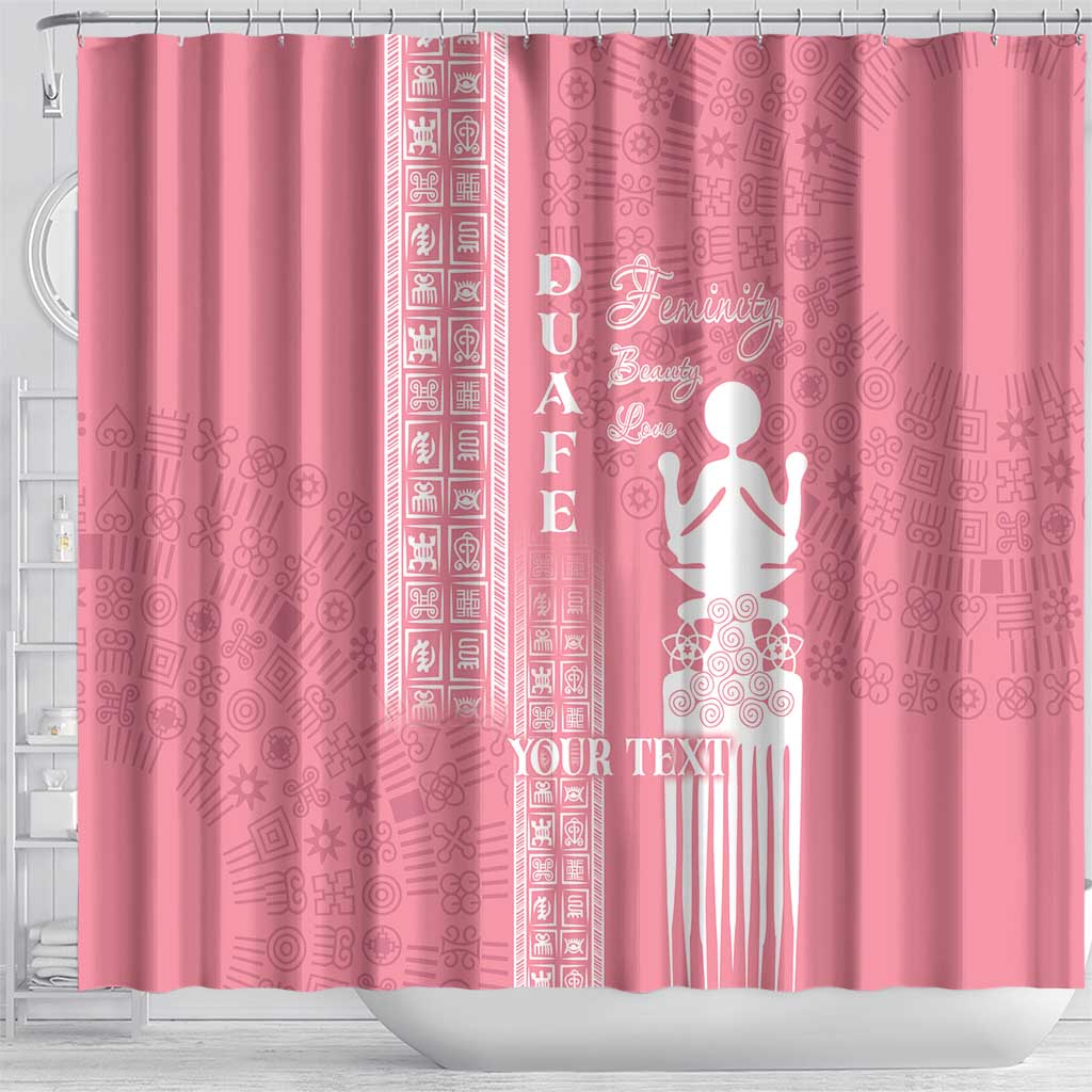 Personalized Adinkra Afro-Akan Culture Shower Curtain Duafe - Women's Day