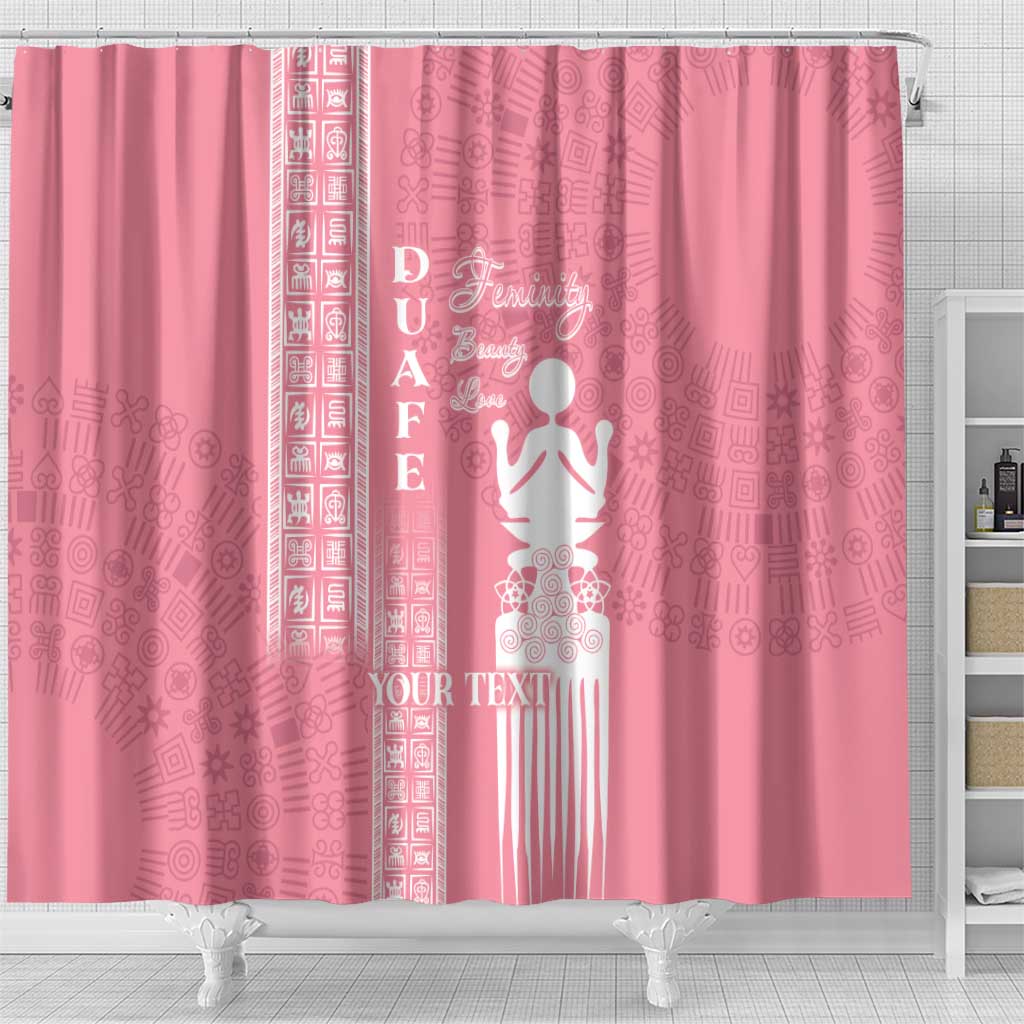 Personalized Adinkra Afro-Akan Culture Shower Curtain Duafe - Women's Day