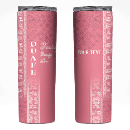 Personalized Adinkra Afro-Akan Culture Skinny Tumbler Duafe - Women's Day