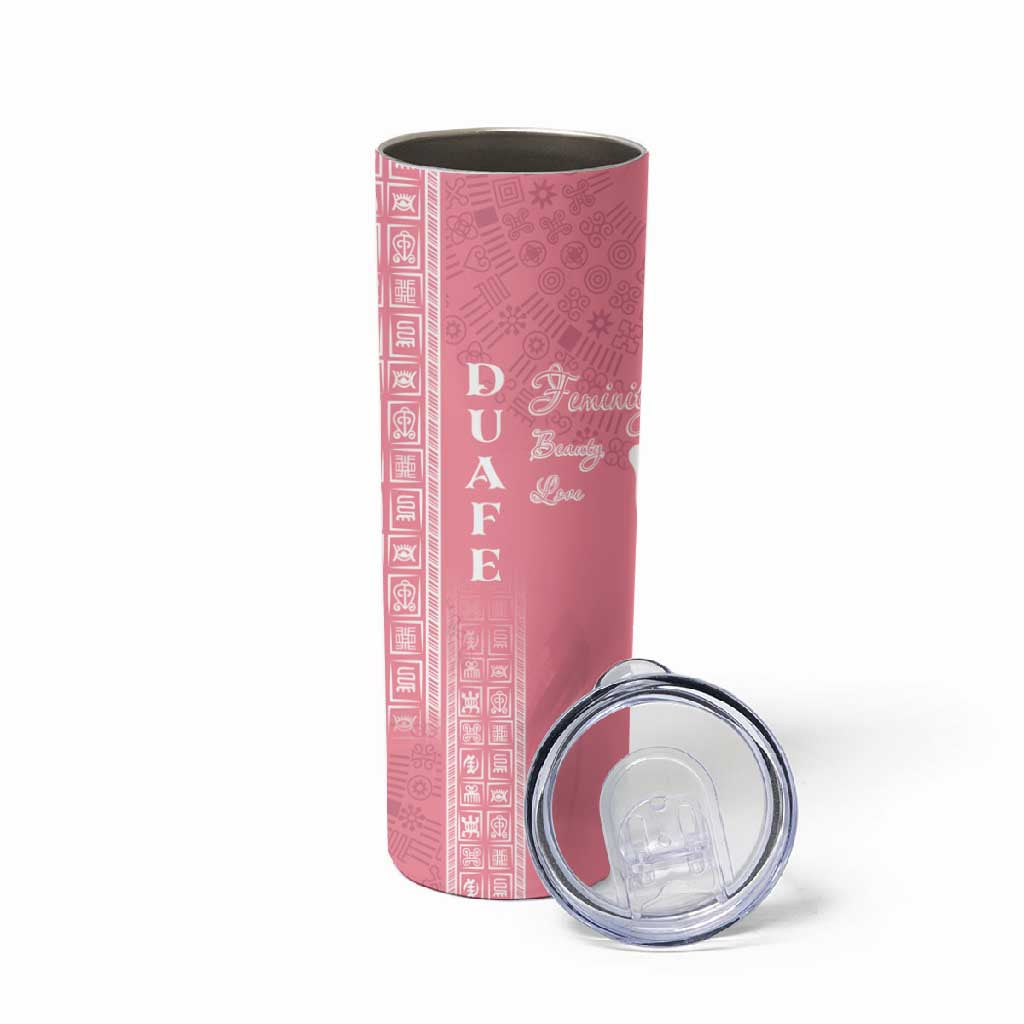 Personalized Adinkra Afro-Akan Culture Skinny Tumbler Duafe - Women's Day
