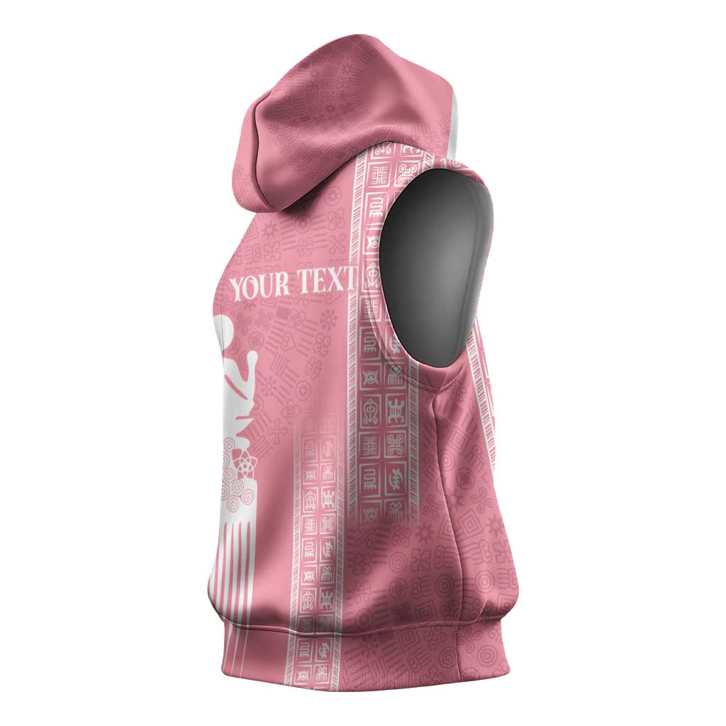 Personalized Adinkra Afro-Akan Culture Sleeveless Hoodie Duafe - Women's Day - African Pride