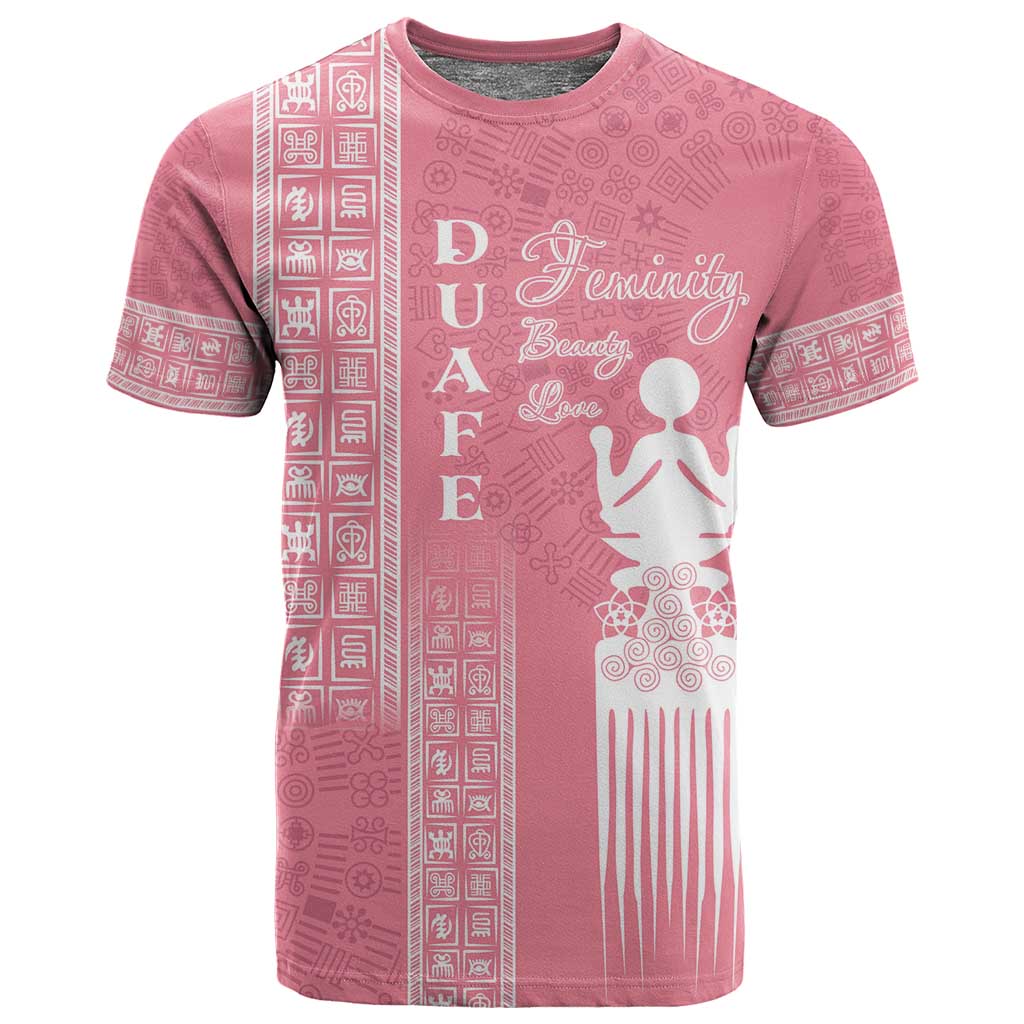 Personalized Adinkra Afro-Akan Culture T shirt Duafe - Women's Day