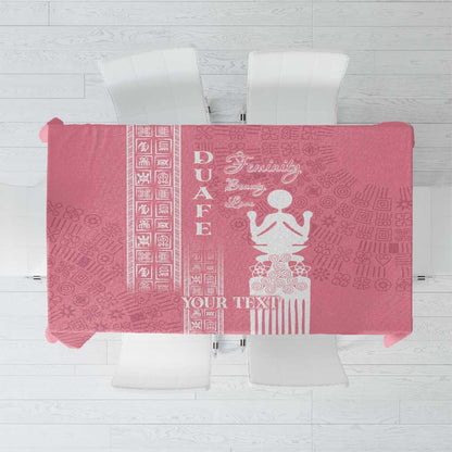 Personalized Adinkra Afro-Akan Culture Tablecloth Duafe - Women's Day