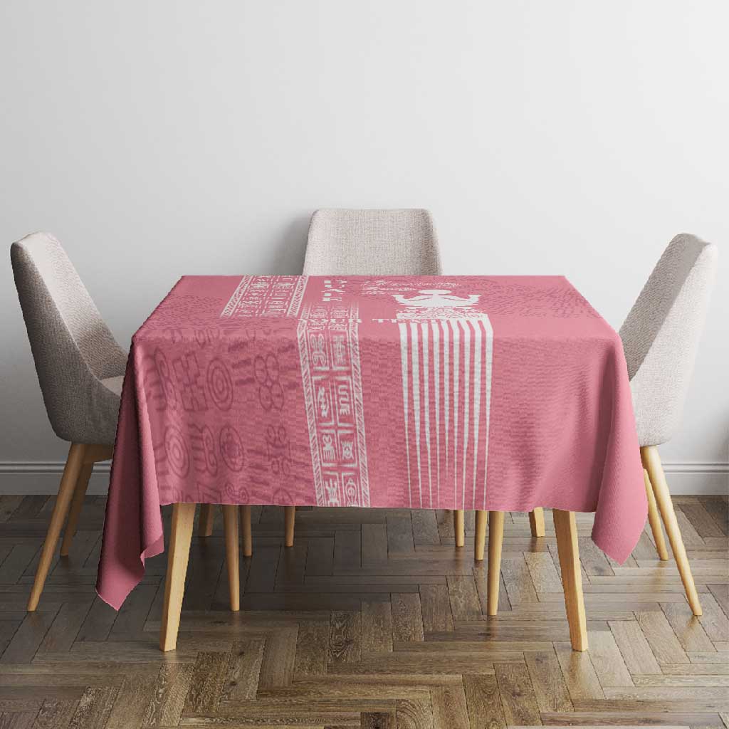 Personalized Adinkra Afro-Akan Culture Tablecloth Duafe - Women's Day