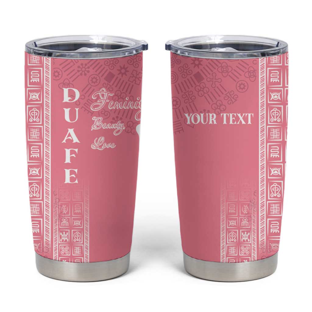 Personalized Adinkra Afro-Akan Culture Tumbler Cup Duafe - Women's Day