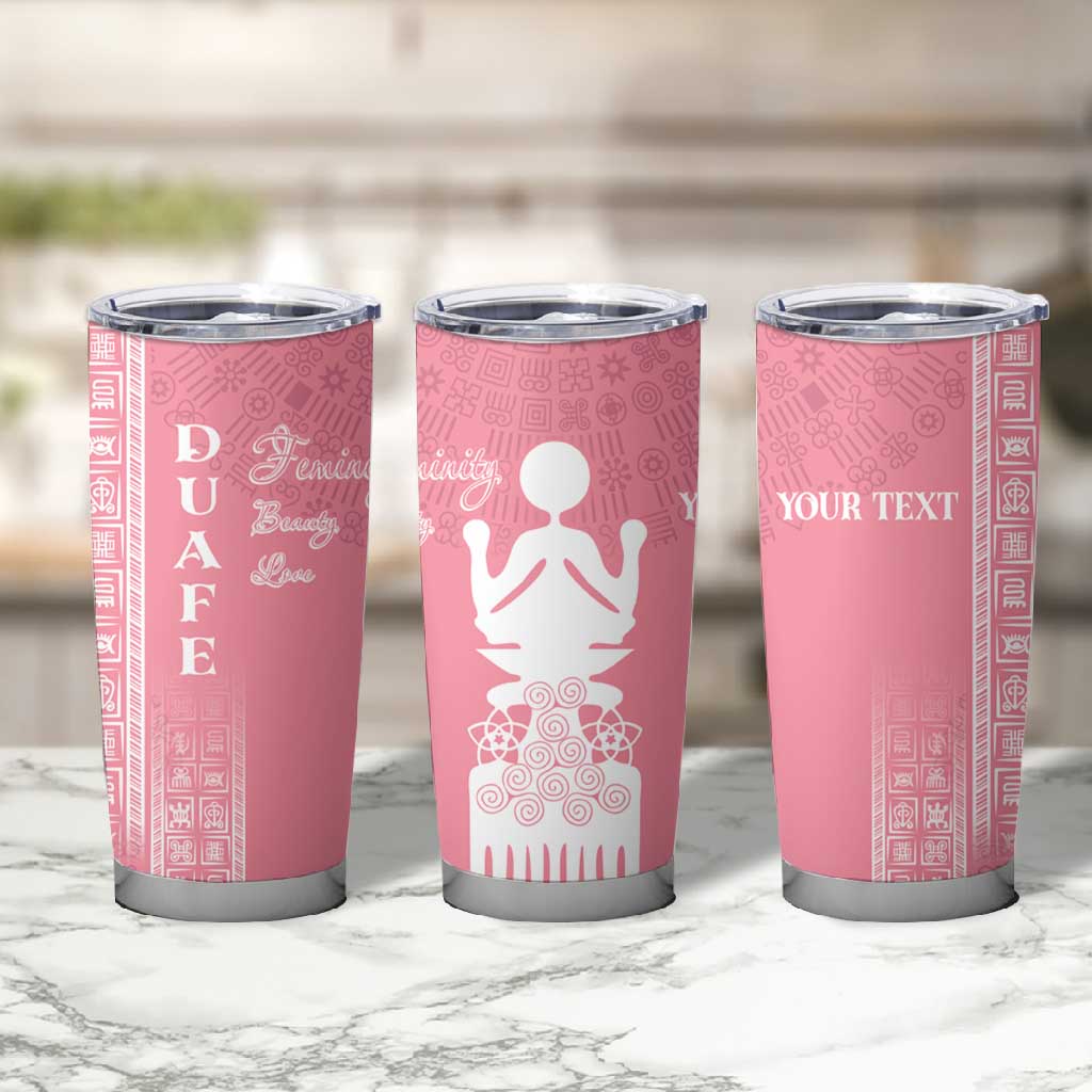 Personalized Adinkra Afro-Akan Culture Tumbler Cup Duafe - Women's Day