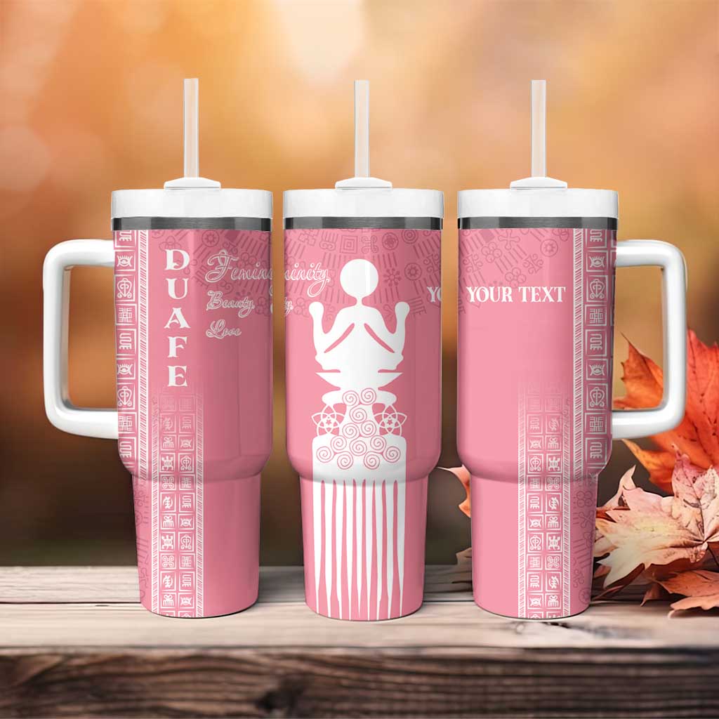 Personalized Adinkra Afro-Akan Culture Tumbler With Handle Duafe - Women's Day