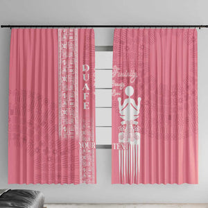 Personalized Adinkra Afro-Akan Culture Window Curtain Duafe - Women's Day
