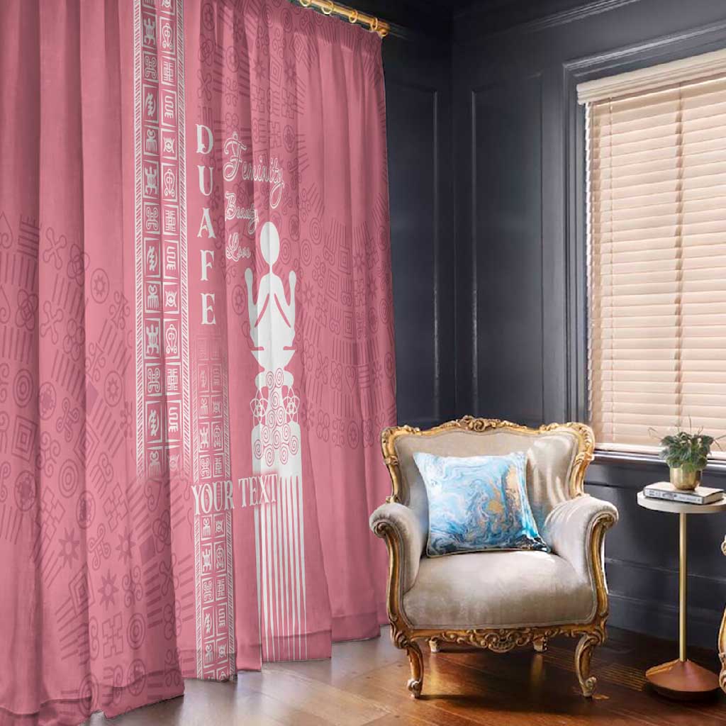 Personalized Adinkra Afro-Akan Culture Window Curtain Duafe - Women's Day