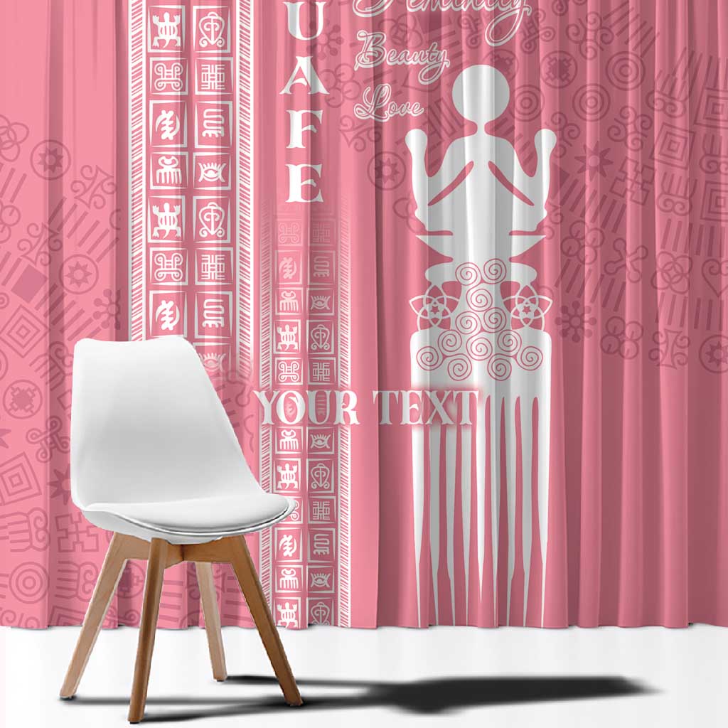 Personalized Adinkra Afro-Akan Culture Window Curtain Duafe - Women's Day