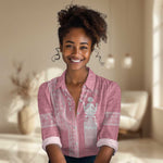 Personalized Adinkra Afro-Akan Culture Women Casual Shirt Duafe - Women's Day