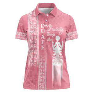 Personalized Adinkra Afro-Akan Culture Women Polo Shirt Duafe - Women's Day