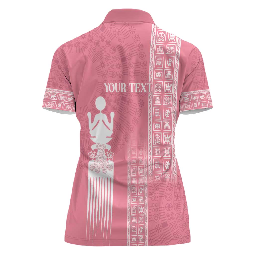 Personalized Adinkra Afro-Akan Culture Women Polo Shirt Duafe - Women's Day