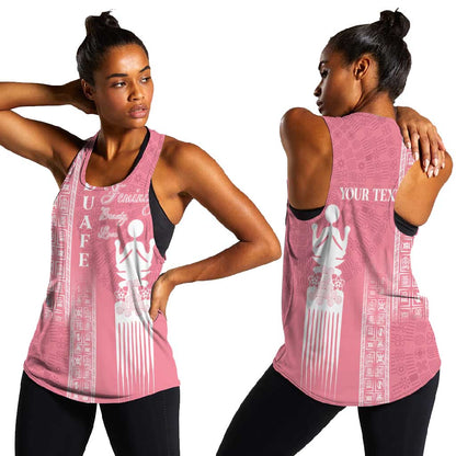 Personalized Adinkra Afro-Akan Culture Women Racerback Tank Duafe - Women's Day