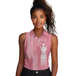 Personalized Adinkra Afro-Akan Culture Women Sleeveless Polo Shirt Duafe - Women's Day