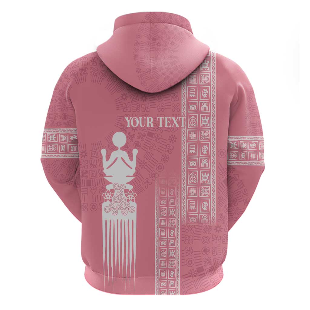 Personalized Adinkra Afro-Akan Culture Zip Hoodie Duafe - Women's Day