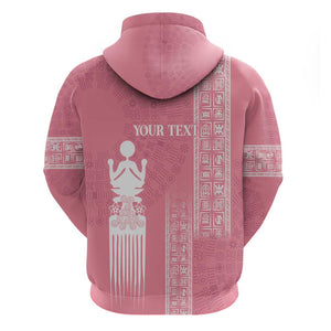 Personalized Adinkra Afro-Akan Culture Zip Hoodie Duafe - Women's Day