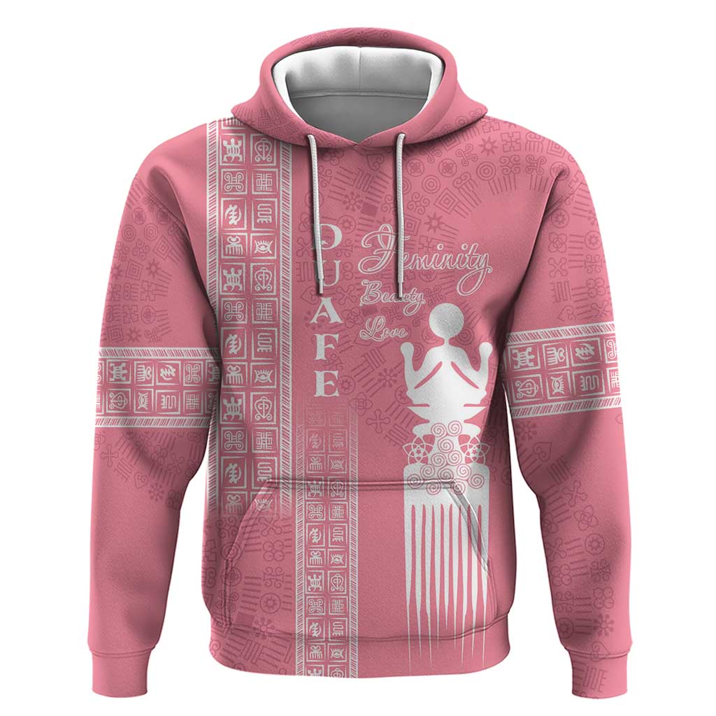 Personalized Adinkra Afro-Akan Culture Zip Hoodie Duafe - Women's Day