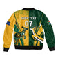 Personalised Australia Mix South Africa Rugby Bomber Jacket Wallabies And Springboks - Champions Special Ver
