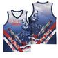 Tuskegee Airmen Red Tails Basketball Jersey Straighten Up and Fly Right - Blue White - African Pride