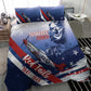 Tuskegee Airmen Red Tails Bedding Set Straighten Up and Fly Right - Blue White - African Pride
