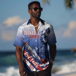 Tuskegee Airmen Red Tails Hawaiian Shirt Straighten Up and Fly Right - Blue White - African Pride