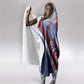 Tuskegee Airmen Red Tails Hooded Blanket Straighten Up and Fly Right - Blue White - African Pride