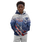 Tuskegee Airmen Red Tails Kid Hoodie Straighten Up and Fly Right - Blue White - African Pride