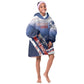 Tuskegee Airmen Red Tails Kid Wearable Blanket Hoodie Straighten Up and Fly Right - Blue White - African Pride