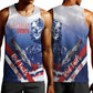 Tuskegee Airmen Red Tails Men Tank Top Straighten Up and Fly Right - Blue White - African Pride