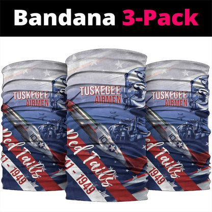 Tuskegee Airmen Red Tails Neck Gaiter Straighten Up and Fly Right - Blue White - African Pride