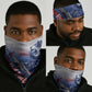 Tuskegee Airmen Red Tails Neck Gaiter Straighten Up and Fly Right - Blue White - African Pride