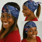 Tuskegee Airmen Red Tails Neck Gaiter Straighten Up and Fly Right - Blue White - African Pride