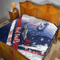 Tuskegee Airmen Red Tails Quilt Straighten Up and Fly Right - Blue White - African Pride