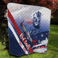 Tuskegee Airmen Red Tails Quilt Straighten Up and Fly Right - Blue White - African Pride