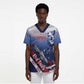 Tuskegee Airmen Red Tails Scrub Top Straighten Up and Fly Right - Blue White - African Pride