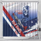 Tuskegee Airmen Red Tails Shower Curtain Straighten Up and Fly Right - Blue White - African Pride