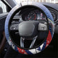 Tuskegee Airmen Red Tails Steering Wheel Cover Straighten Up and Fly Right - Blue White - African Pride