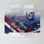 Tuskegee Airmen Red Tails Tablecloth Straighten Up and Fly Right - Blue White - African Pride