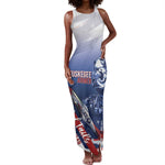 Tuskegee Airmen Red Tails Tank Maxi Dress Straighten Up and Fly Right - Blue White - African Pride