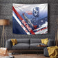 Tuskegee Airmen Red Tails Tapestry Straighten Up and Fly Right - Blue White - African Pride