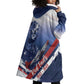 Tuskegee Airmen Red Tails Wearable Blanket Hoodie Straighten Up and Fly Right - Blue White - African Pride