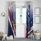 Tuskegee Airmen Red Tails Window Curtain Straighten Up and Fly Right - Blue White - African Pride