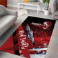 Tuskegee Airmen Red Tails Area Rug Straighten Up and Fly Right - Black Red - African Pride