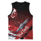 Tuskegee Airmen Red Tails Basketball Jersey Straighten Up and Fly Right - Black Red - African Pride