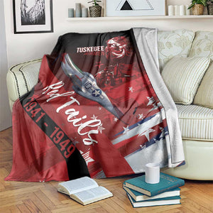 Tuskegee Airmen Red Tails Blanket Straighten Up and Fly Right - Black Red - African Pride