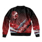Tuskegee Airmen Red Tails Bomber Jacket Straighten Up and Fly Right - Black Red - African Pride