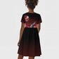 Tuskegee Airmen Red Tails Kid Short Sleeve Dress Straighten Up and Fly Right - Black Red - African Pride