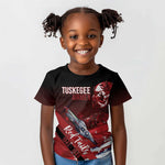 Tuskegee Airmen Red Tails Kid T shirt Straighten Up and Fly Right - Black Red - African Pride