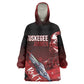 Tuskegee Airmen Red Tails Kid Wearable Blanket Hoodie Straighten Up and Fly Right - Black Red - African Pride